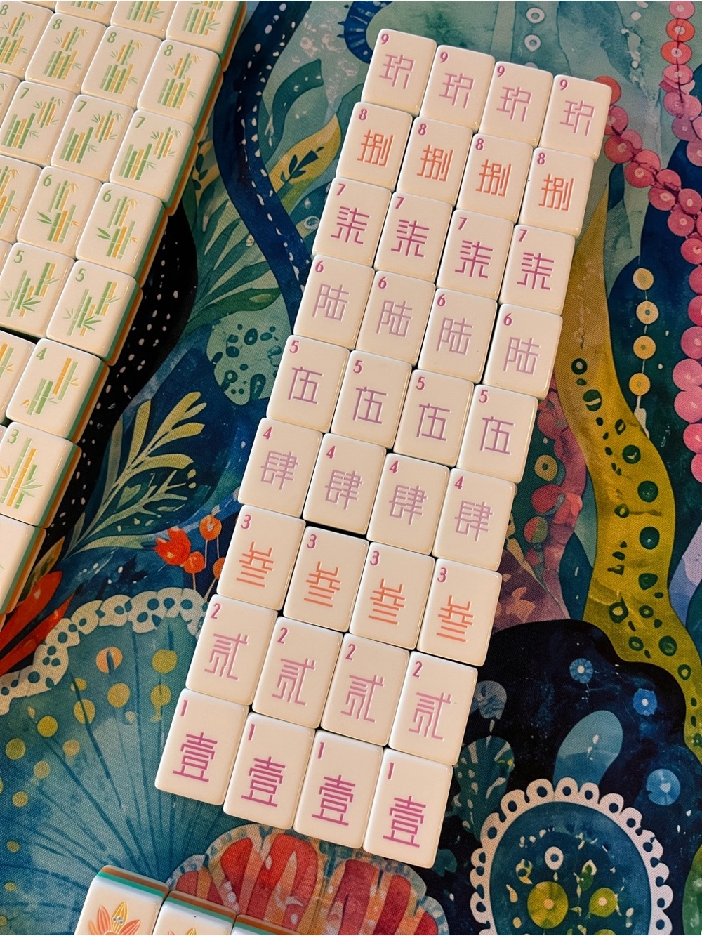 Mahjong Tile Set with Matching Mat - Picture 5 of 13